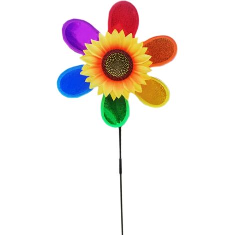 Molinillos de Viento para Jardín - Molinillo De Viento Reflectante con De Girasol - Ahuyenta Pájaros Y Decora con Colores Arcoíris Jardín Huerto Balcón Granja