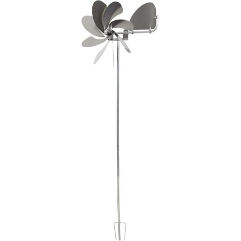 Molino de viento de metal para exteriores, rotación de 360 grados, decoración de jardín, esculturas de metal