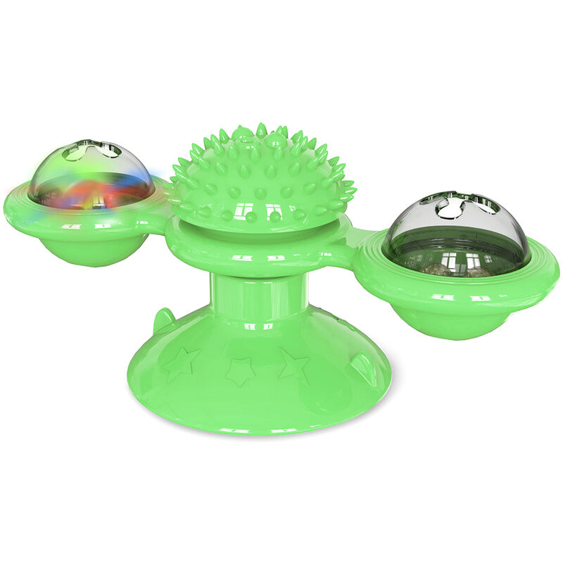 

Molino de viento interactivo Juguetes para gatos con Catnip Juguetes para gatos, Gatos Divertidos juguetes para gatitos con ventosa de bola de luz