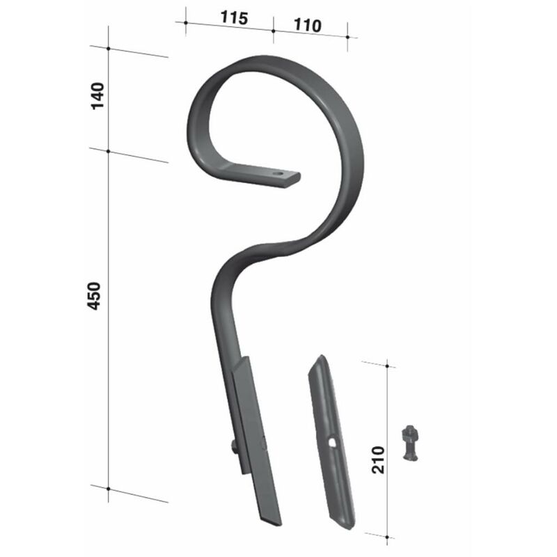 AMA - Molla flex Jackpot con vomere 45x12mm adattabile Kongskilde