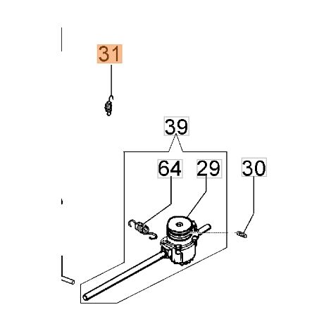 Molla ORIGINALE OLEOMAC tagliaerba rasaerba G44TB - G48TB - G53THX TB 66070035CR