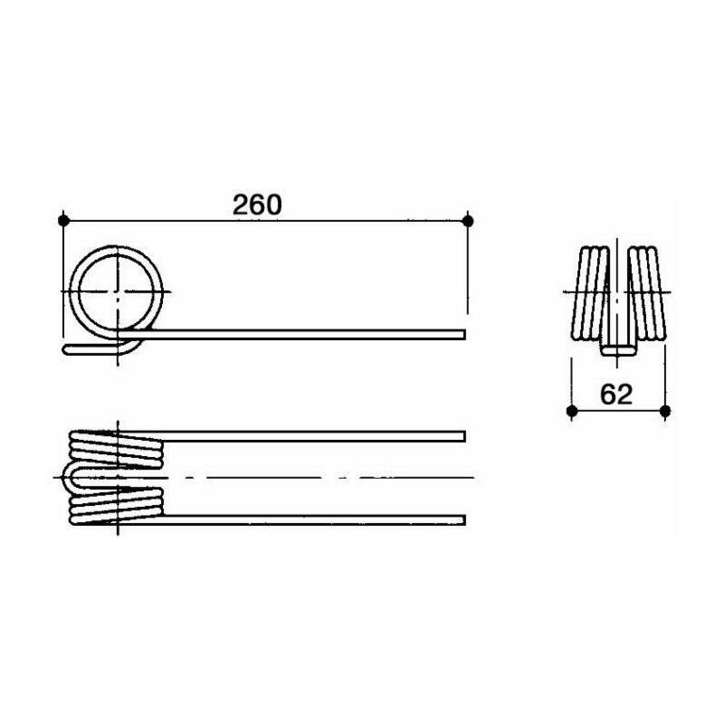 Molla per ranghinatore adattabile jf rif