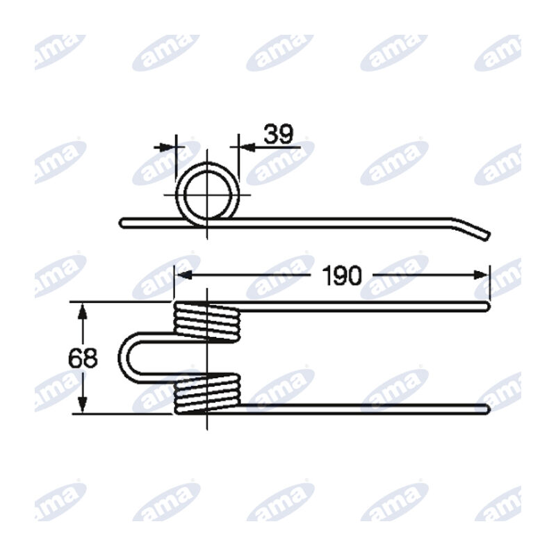 Dente pick-up adattabile New Holland 80161367 filo 4,5