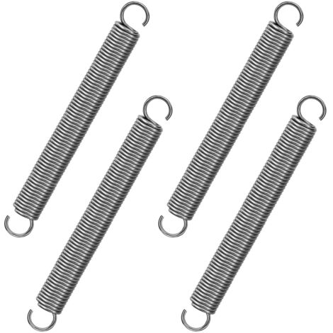 Molle di tensione da 90 mm con ganci, molle in acciaio inossidabile, diametro del filo da 1,5 mm, diametro esterno da 10 mm, 4 pezzi