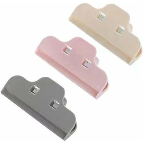 Mollette Set di 6 clip multiuso per conservare alimenti, adatte per ufficio e casa, snack e frutta secca (6 pezzi 3 colori)
