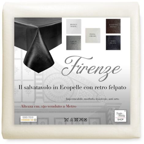 MOLLETTONE SALVAVOLO FIRENZE en IMITATION CUIR simili cuir ECO cuir hauteur cm. 140 Skai A mètre Crème