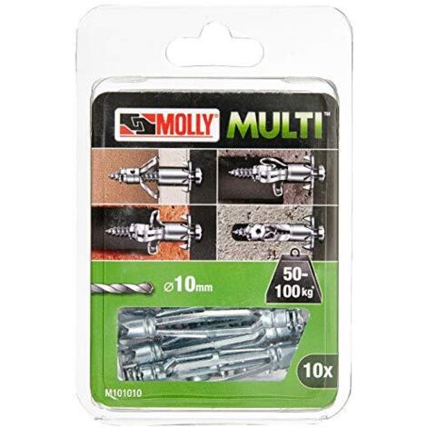 Molly M101010-XJ Nuovo Multi 10mmx60mm x10, Grigio, Set de 10