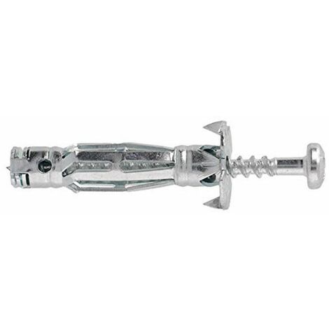 Molly m101016-xj Multi Molly caviglie metallo con vite truciolare, diametro 5 x 60 mm, Grigio, Set di 16 pezzi
