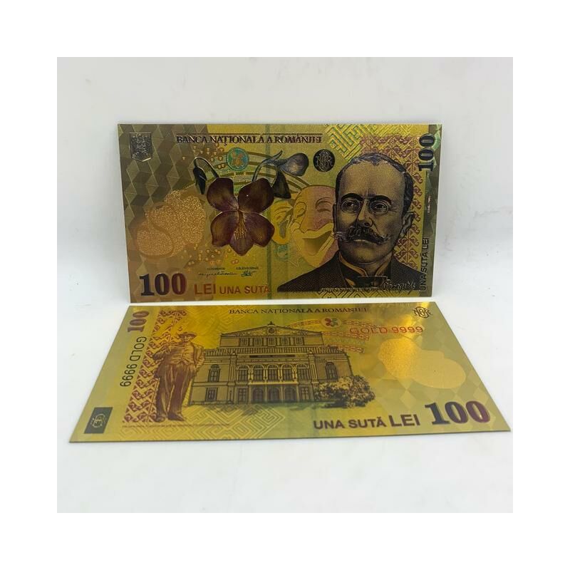 Molti tipi di banconote in oro rumeno 1 2 5 10 50