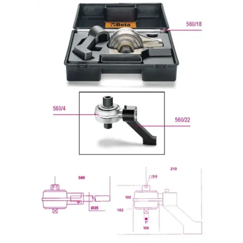 Image of Beta - Moltiplicatore di coppia 2.700 nm con accessori 560/c4+ - 5:1