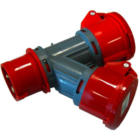 Moltiplicatore industriale Elettrocanali  2 uscite 3 poli + terra 16 a 380 v ip44