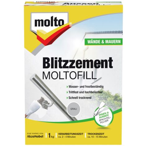 MOLTO Moltofill Blitzzement Grau Außen und Innen 1 Kg