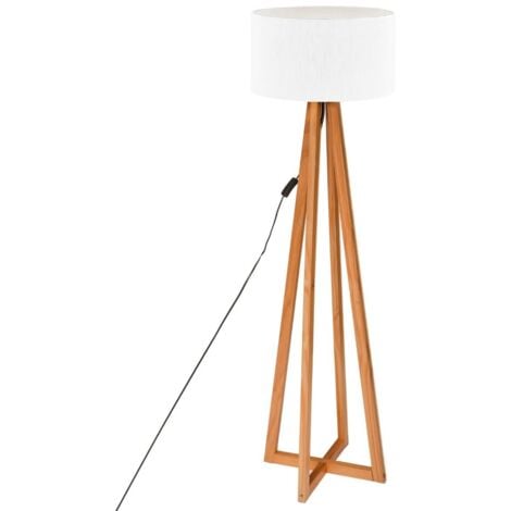 Lampada da terra molu in legno bianco h140cm - Atmosphera créateur d'intérieur