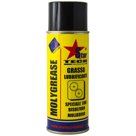 MOLYGREASE spray 400 ml Grasso lubrificante speciale al Bisolfuro di Molibdeno 6 PEZZI