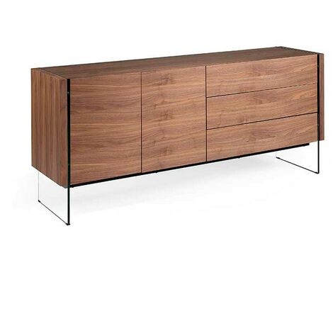 MOMMA HOME Aparador salón diseño, patas de cristal, modelo Valeta, Medidas 180 x 49 x 77H cm