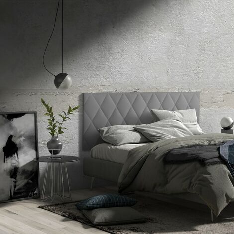 MOMMA HOME Cabecero de Cama en Polipiel - Modelo Calor- Cabecero tapizado en ecopiel - Cabecero Acolchado - Incluye herrajes par  Medidas: 150 x 60 cm - Color cabecero: Antracita
