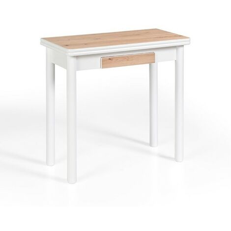 MOMMA HOME MESA DE COCINA DE MADERA - MODELO POMPEYA - MEDIDAS 80 X 40/80 X 78 CM