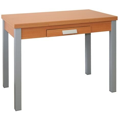MOMMA HOME Mesa de Cocina Extensible - Modelo SILANTA - Material MDF/Metal - Medidas 100/160x60x76 cm