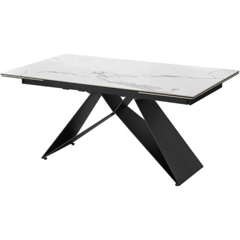 MOMMA HOME Mesa de comedor Enzo porcelánica 60/240(40+40)x90x76H cm