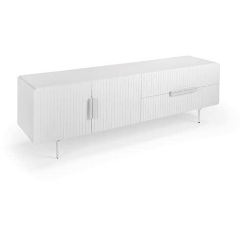 MOMMA HOME Módulo televisión VICENZA lacado blanco 180 x 42 x 55H cm