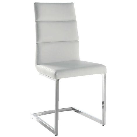MOMMA HOME Pack 2 sillas comedor Polipiel color Blanco Roto, Modelo Milo, Medidas 45 x 59 x 97H cm