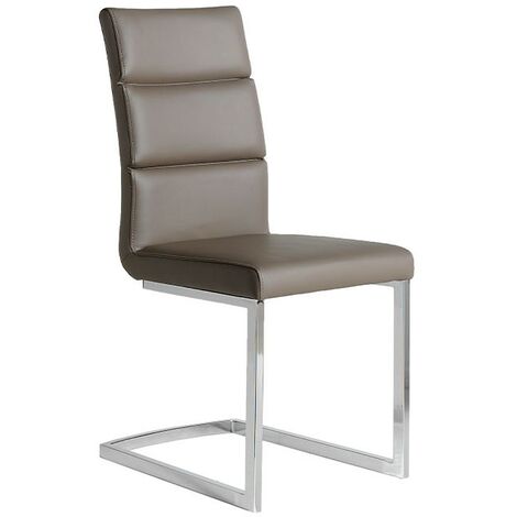 MOMMA HOME Pack 2 sillas comedor Polipiel color Marrón, Modelo Milo, Medidas 45 x 59 x 97H cm