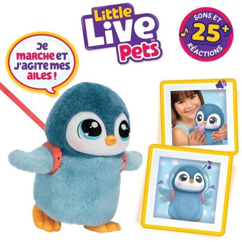 Moose Toys - Mon Petit Pingouin little live pets - Pingouin électronique interactif avec accessoires