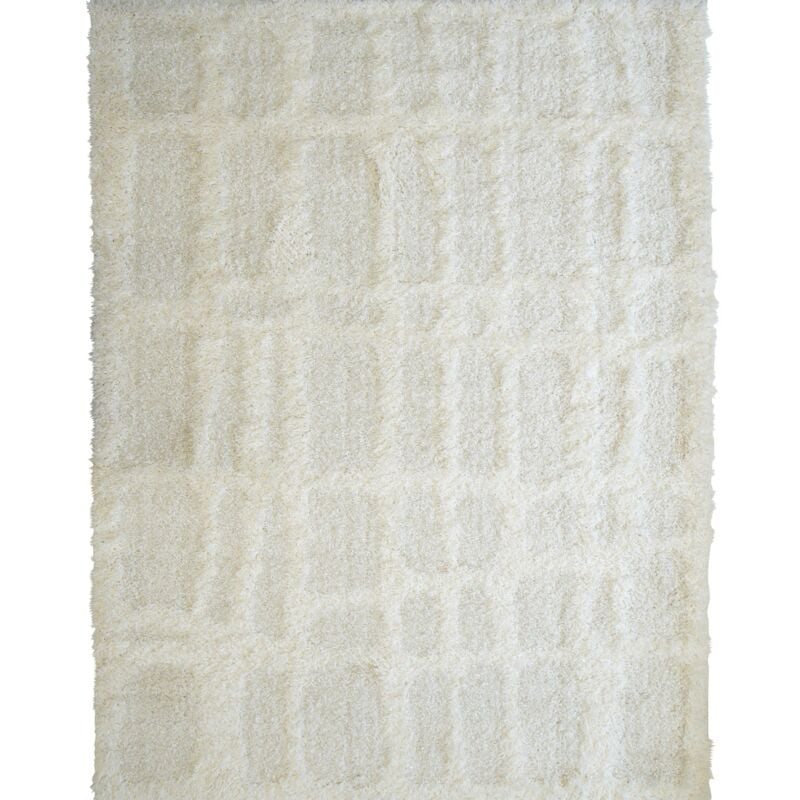 MONADE - Tapis reliefs deux épaisseurs crème 133x170