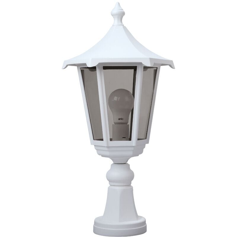 Aric - borne extérieur monaco - culot e27 - blanc - sans lampe 3042