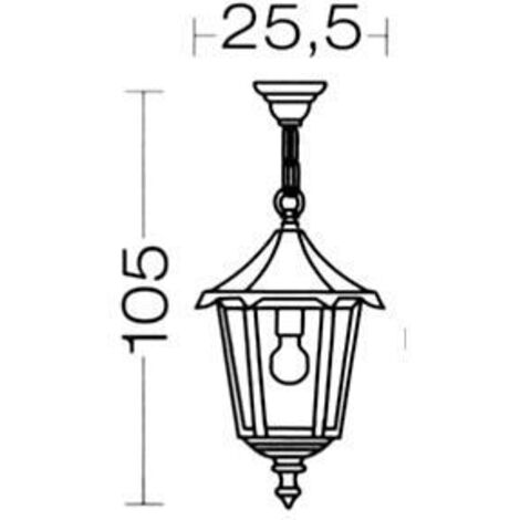 MONACO Suspension Ext. IP43 IK02 vert E27 100W max. Lpe non incl. ARIC 3039