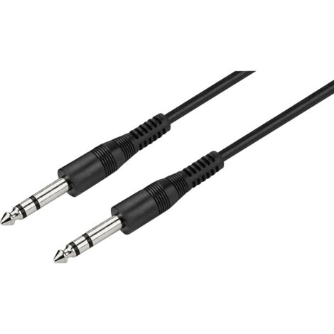 Monacor MCC-124/SW Audio Verbindungskabel [1x Klinkenstecker 6.3 mm (stereo) - 1x Klinkenstecker 6.3
