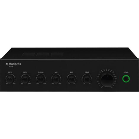Monacor PA-704 Amplificatore PA 70 W 4 canali