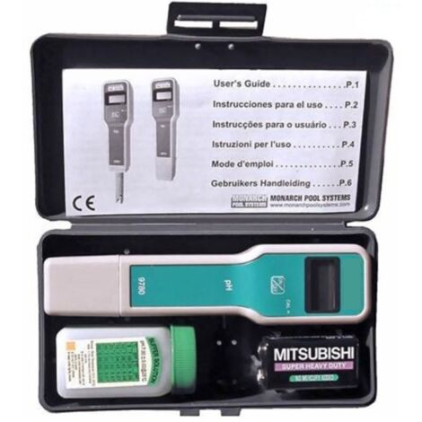 Testeur électronique de pH numérique – Précision ± 0,01 pH – Plage de mesure 0,00 à 14,00 pH – Inclus : Pile 9V et flacon d'étalonnage – Monarch