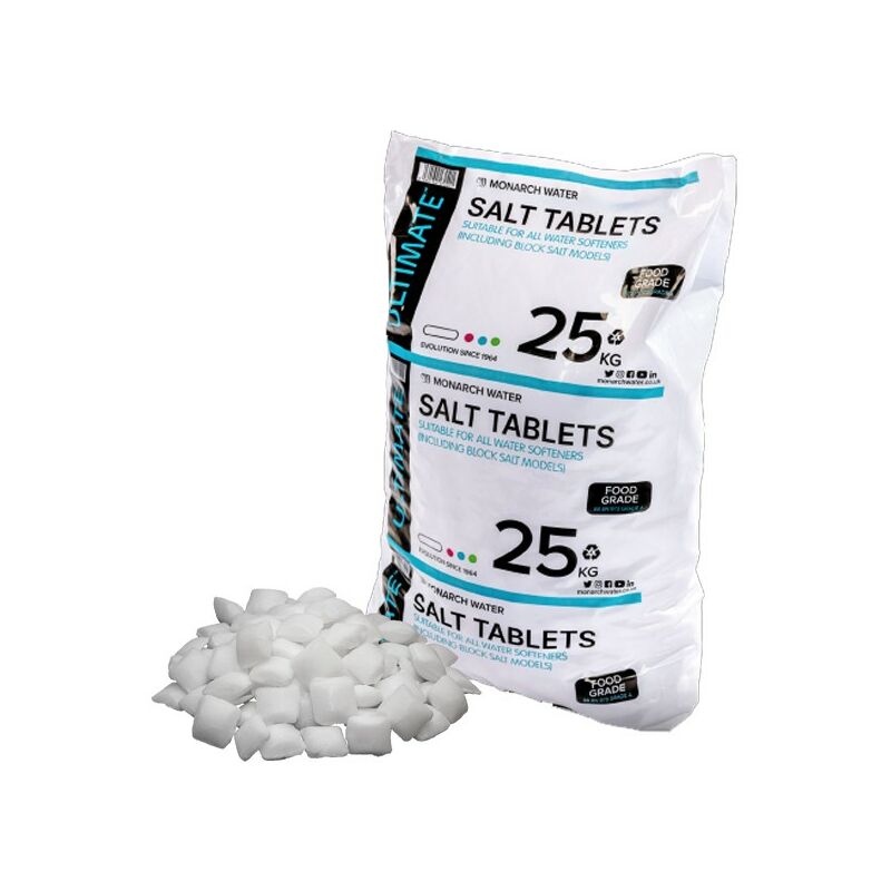 Monarch Ultimate Water Softener Salt Tablets 25kg Bag Food Grade Salt 5020631774540