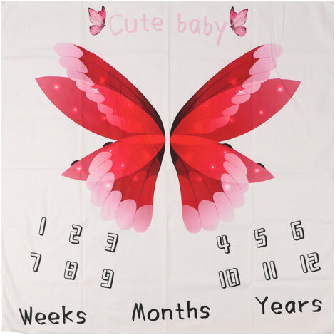 Monatliche Babydecke aus weichem Polyester, leuchtende Farben, Foto-Requisite für Neugeborene, Mädchen und Jungen