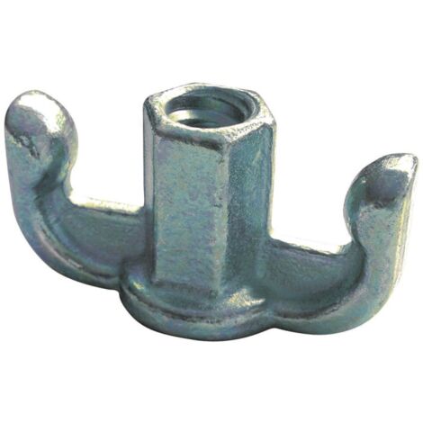 Moncoffrage – Écrou de coffrage acier forgé à 2 ailettes – Base 40 mm – Tige compatible ø 17 mm – Finition zinguée pour résistance corrosion