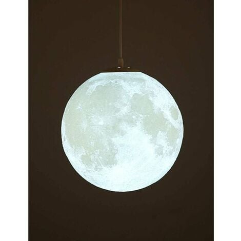 FDC Mond-Schlafzimmer-Deckenleuchte, Pendelleuchte, Mond-Kronleuchter, Innenbeleuchtung, Pendelleuchten, Kinderzimmer-Wohnzimmer-Deckenleuchter, 18 cm