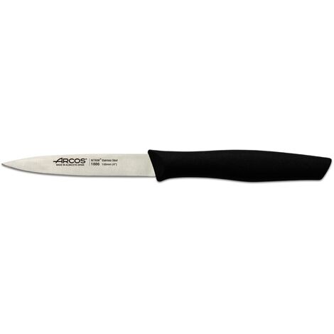 Mondador Knife Arcos Nova 188601 acciaio inox Nitrum e mango Polipropilene, lama nera 10 cm in blister