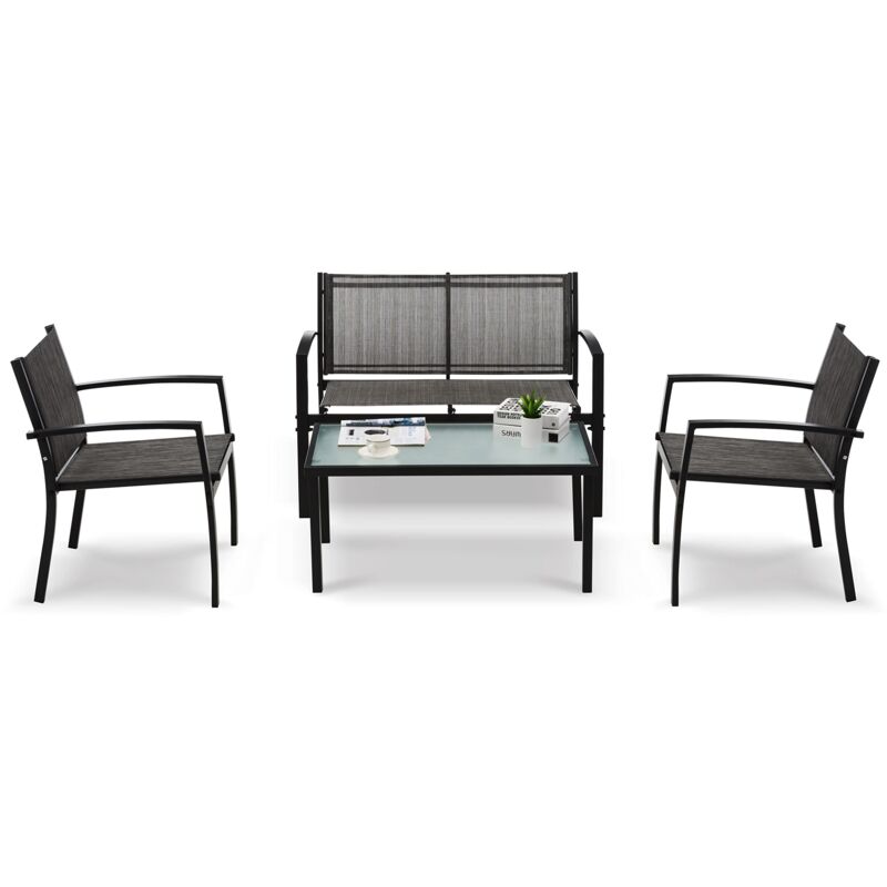 Mondeer Table, Metallo, Nero, 1077877.5 cm