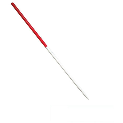 Mondelin – Jalon rouge/blanc 1m – Ruban de signalisation emboîtable – Pour marquage et délimitation – Diamètre 22 mm, poids 600 g