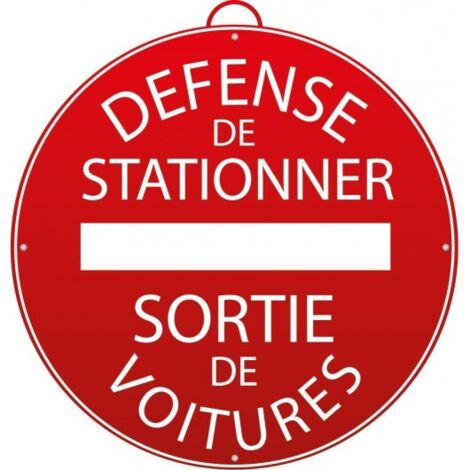 MONDELIN - Panneau défense de stationner sortie de voitures