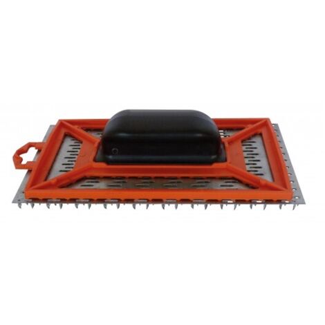 Mondelin – Taloche-gratton amovible 14 x 25 cm – Pour enduits avec finition grattée – Poignée ergonomique – Connecteur vissé