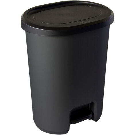 MONDEX 27l Eimer mit „Lynea Greenloop“ Pedal 38x30x48cm aus anthrazitgrauem, recycelbarem Material