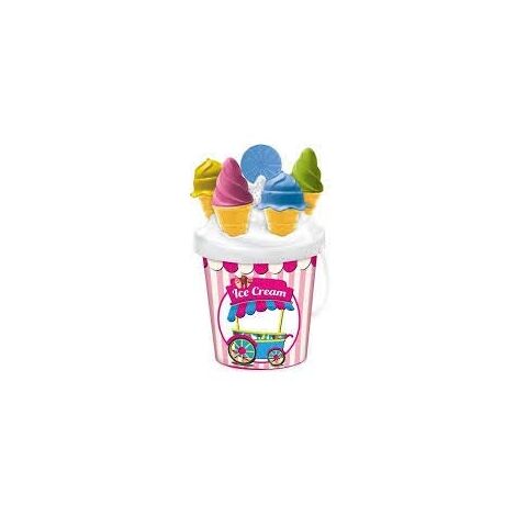 MONDO MONDO-28635 GENERIC ICE CREAM BOY-SET PLAGE - SEAU RENEW TOYS ET ACCESSOIRES : TAMIS, GLACES INCLUS 28635, MULTICOLORE