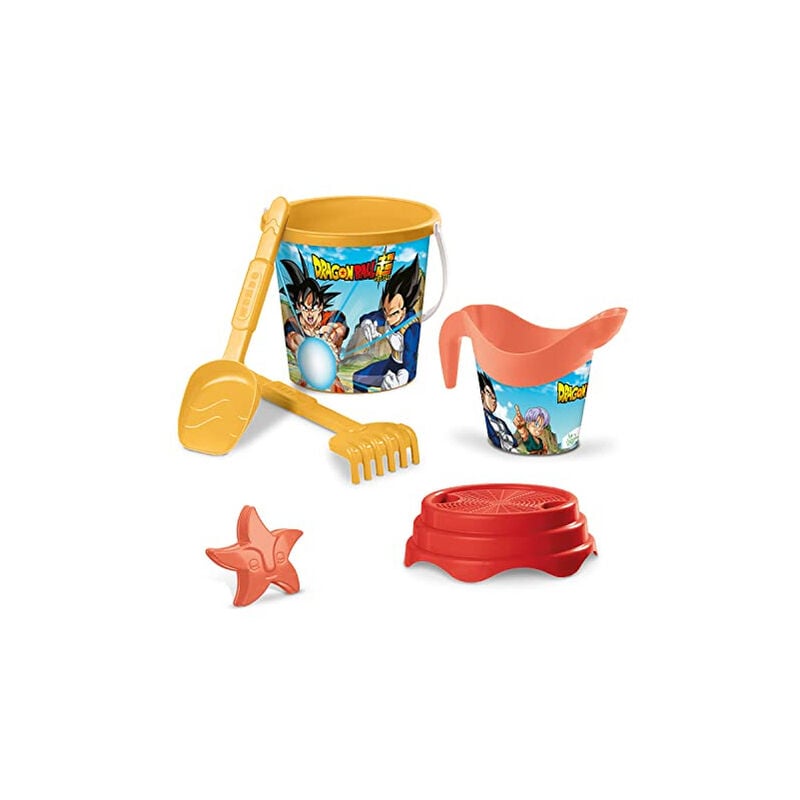 Mondo Spa - mondo toys - bucket set + water can dragonball - seau 17 cm avec cruche pour eau - jouet de plage (6 pièces) pour enfants - 2870