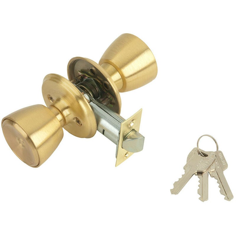 Serrure Avec Bouton Pour Porte D'Entree 508-3-3-70 Mcm