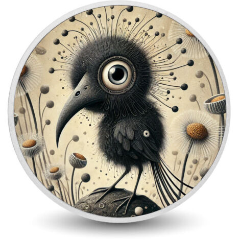 Moneda de color Cuervo Cósmico: Presagio del Vacío Floreciente