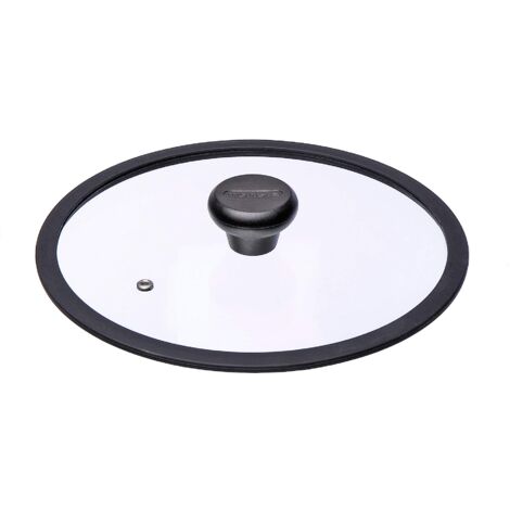 Moneta Etnea Coperchio Vetro con Bordo in Silicone, 24 cm