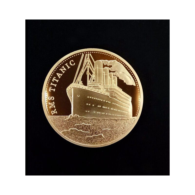 Moneta placcata oro Titanic Ship monete da