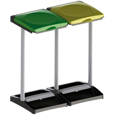 Mongardi Mr.B Bis Pattumiera in Polipropilene Verde/Giallo